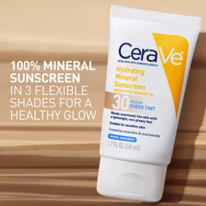CeraVe, CeraVe sunscreen, mineral sunscreen, tinted sunscreen, SPF 30 sunscreen, hydrating sunscreen, sunscreen for sensitive skin, sunscreen for dry skin, sunscreen for acne-prone skin, Zinc Oxide, Titanium Dioxide, Ceramides, Niacinamide, Hyaluronic Acid, face sunscreen, daily sunscreen, broad spectrum sunscreen, dermatologist recommended sunscreen, buy mineral sunscreen Bangladesh, tinted face sunscreen, barrier repair skincare, UV protection, skincare Bangladesh